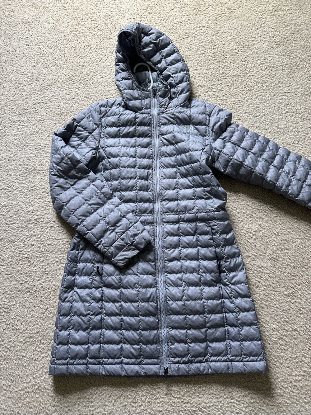 The North Face Lightweight Quilted Hooded Coat - Steel Gray